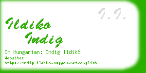 ildiko indig business card